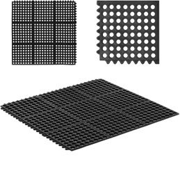 Neslystantis ažūrinis guminis durų kilimėlis 92 x 92 x 0,5 cm