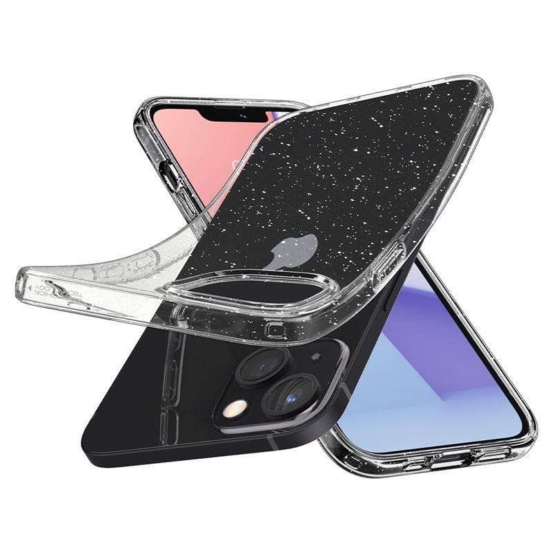 Spigen Liquid Crystal dėklas iPhone 13 - skaidrus ir blizgantis