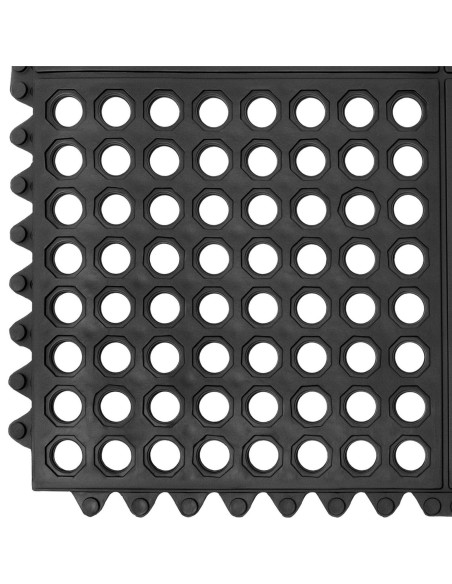 Neslystantis ažūrinis guminis durų kilimėlis 92 x 92 x 0,5 cm Neslystantis ažūrinis guminis durų kilimėlis 92 x 92 x 0,5 cm