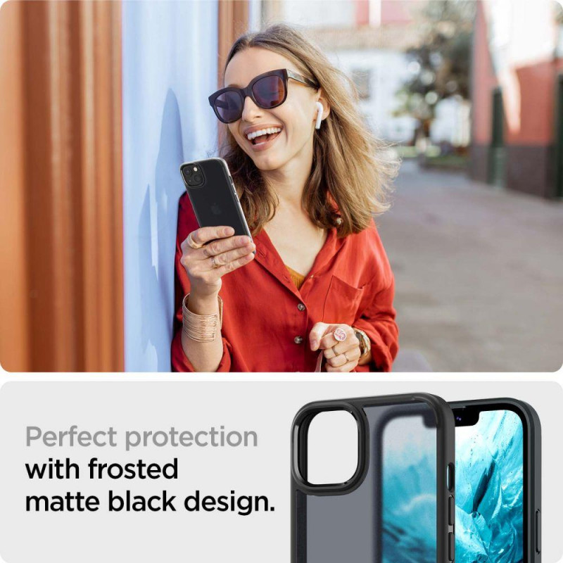 Spigen Ultra Hybrid dėklas iPhone 13 - matinė juoda