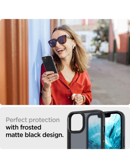 Spigen Ultra Hybrid dėklas iPhone 13 - matinė juoda Spigen Ultra Hybrid dėklas iPhone 13 - matinė juoda