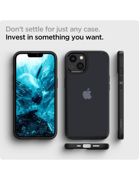 Spigen Ultra Hybrid dėklas iPhone 13 - matinė juoda Spigen Ultra Hybrid dėklas iPhone 13 - matinė juoda