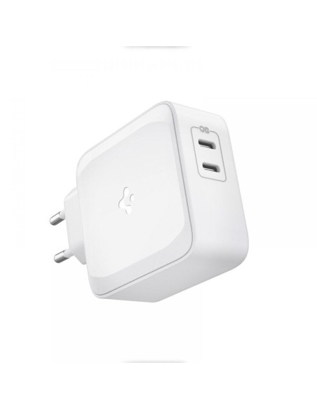 Spigen PowerArc PE2007EU sieninis įkroviklis su 2x USB-C PD 60W QC3.0 - balta