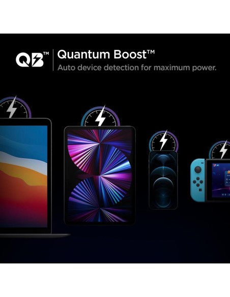 Spigen PowerArc PE2007EU sieninis įkroviklis su 2x USB-C PD 60W QC3.0 - balta