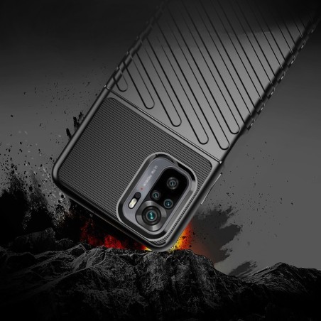 Thunder Case lankstus šarvuotas dėklas Xiaomi Redmi 10 juodas