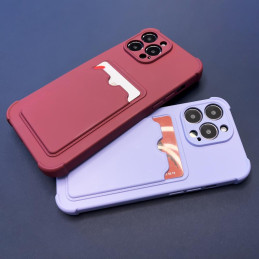 „Card Armor Case“ dėklo dangtelis, skirtas „iPhone 11 Pro Card Wallet“, silikoninis šarvų oro pagalvė, raudona