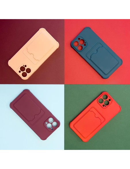 „Card Armor Case“ dėklo dangtelis, skirtas „iPhone 11 Pro Card Wallet“, silikoninis šarvų oro pagalvės dangtelis, rožini...