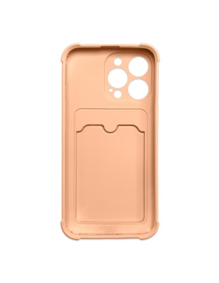 „Card Armor Case“ dėklo dangtelis, skirtas „iPhone 13 Mini Card Wallet“, silikoninis šarvų oro pagalvės dangtelis, rožin...