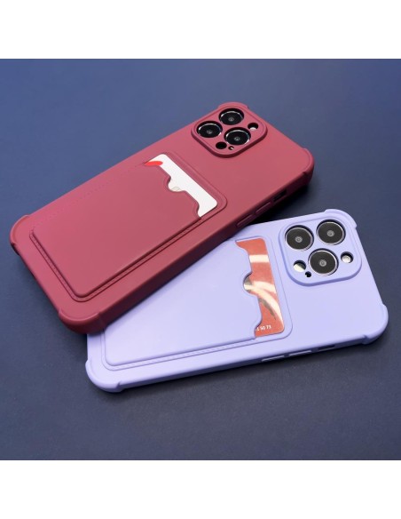 „Card Armor Case“ dėklo dangtelis, skirtas „iPhone 13 Mini Card Wallet“, silikoninis šarvų oro pagalvės dangtelis, rožin...