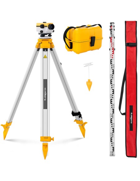 Optinis savaime išsilyginantis nivelyras su trikoju ir lazdele – padidinimas 32x sk. 40 mm Optinis savaime išsilyginantis nivelyras su trikoju ir lazdele – padidinimas 32x sk. 40 mm