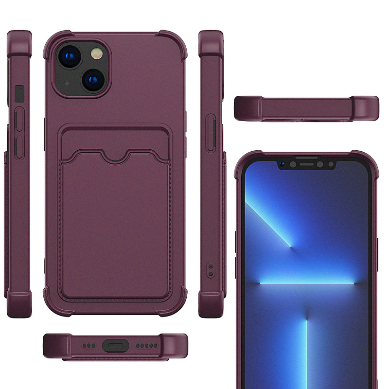 „Card Armor Case“ dėklo dangtelis, skirtas „Xiaomi Redmi 10X 4G“ / „Xiaomi Redmi Note 9“ kortelių piniginės silikoninis ...