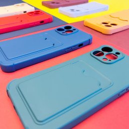 „Card Armor Case Case Case Xiaomi Redmi 10X 4G / Xiaomi Redmi Note 9 Card Wallet Silicone Armour Air Bag Case Raspberry“