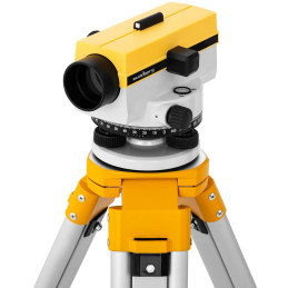 Optinis savaime išsilyginantis nivelyras su trikoju ir lazdele – padidinimas 32x sk. 40 mm