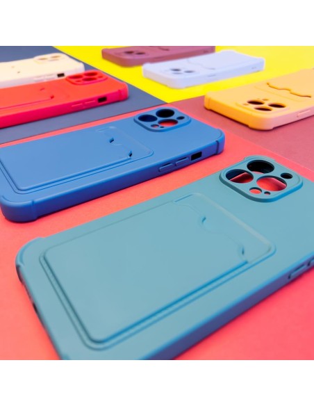 Kortelės šarvų dėklo dėklo dangtelis, skirtas Xiaomi Redmi Note 10 / Redmi Note 10S kortelių piniginei Silikoninis šarvų...