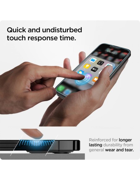 Spigen Glas.tR EZ Fit grūdintas stiklas iPhone 13 / 13 Pro / 14 - 2 vnt. Spigen Glas.tR EZ Fit grūdintas stiklas iPhone 13 / 13 Pro / 14 - 2 vnt.