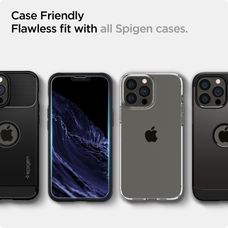 Spigen Glas.tR EZ Fit grūdintas stiklas iPhone 13 / 13 Pro / 14 - 2 vnt.