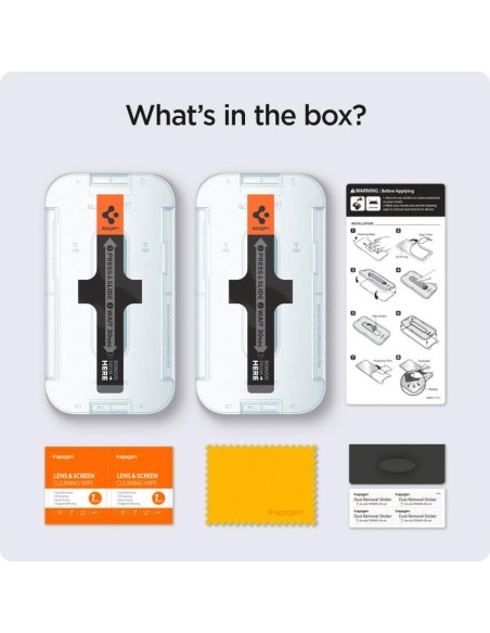 Spigen Glas.tR EZ Fit grūdintas stiklas iPhone 13 / 13 Pro / 14 - 2 vnt. Spigen Glas.tR EZ Fit grūdintas stiklas iPhone 13 / 13 Pro / 14 - 2 vnt.