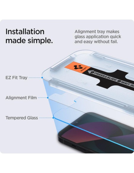 Spigen Glas.tR EZ Fit grūdintas stiklas iPhone 13 / 13 Pro / 14 - 2 vnt. Spigen Glas.tR EZ Fit grūdintas stiklas iPhone 13 / 13 Pro / 14 - 2 vnt.