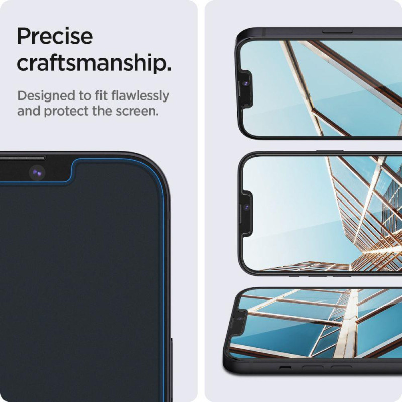 Spigen Glas.tR EZ Fit grūdintas stiklas iPhone 13 / 13 Pro / 14 - 2 vnt.