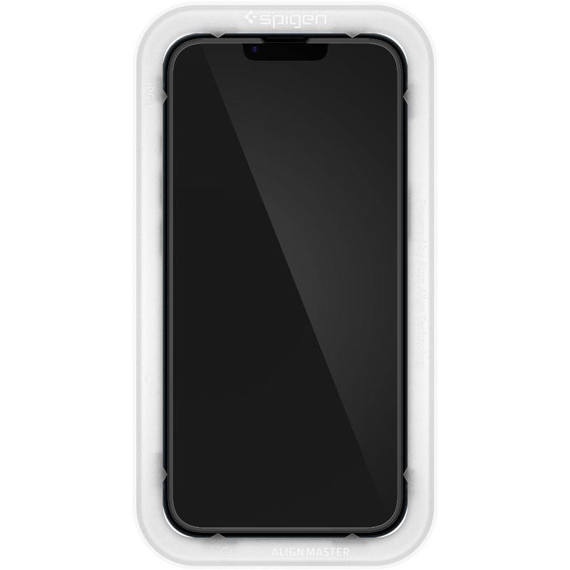 Spigen ALM Glass FC grūdintas stiklas, skirtas iPhone 13/ 13 Pro/ 14 – juodas
