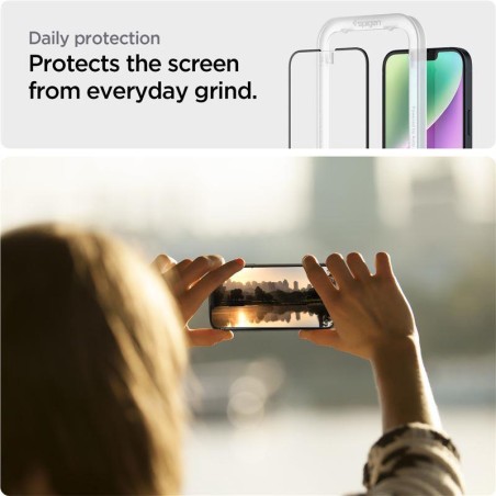 Spigen ALM Glass FC grūdintas stiklas, skirtas iPhone 13/ 13 Pro/ 14 – juodas Spigen ALM Glass FC grūdintas stiklas, skirtas iPhone 13/ 13 Pro/ 14 – juodas
