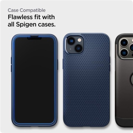 Spigen ALM Glass FC grūdintas stiklas, skirtas iPhone 13/ 13 Pro/ 14 – juodas Spigen ALM Glass FC grūdintas stiklas, skirtas iPhone 13/ 13 Pro/ 14 – juodas
