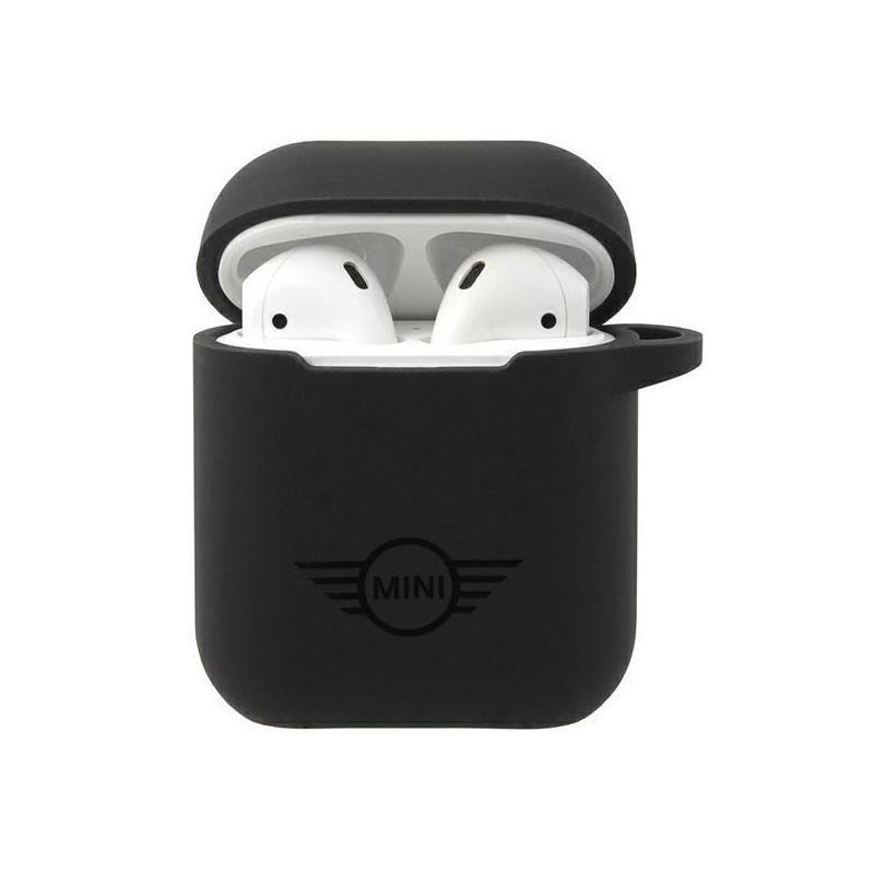 Mini Morris Silicone Collection dėklas, skirtas AirPods 1/ 2 – juodas