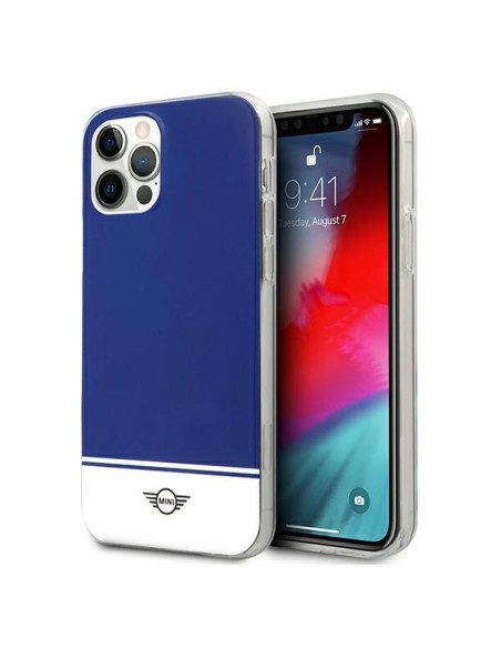 Mini Morris Stripe Collection iPhone 12 Pro Max dėklas – tamsiai mėlynas