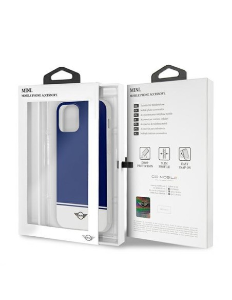 Mini Morris Stripe Collection iPhone 12 Pro Max dėklas – tamsiai mėlynas