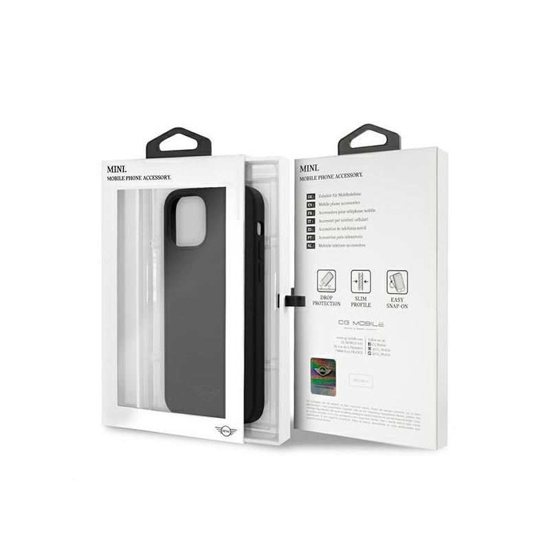 Mini Morris Silicone Tone On Tone dėklas, skirtas iPhone 12 Pro Max - juodas