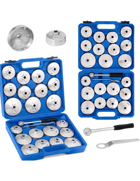 Lizdiniai raktai tepalo filtrų dangteliai - komplekte 23 el.