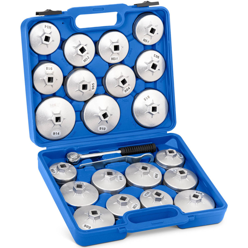 Lizdiniai raktai tepalo filtrų dangteliai - komplekte 23 el.