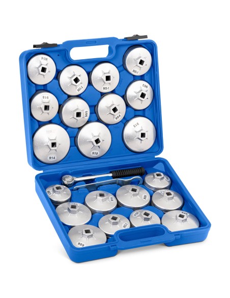 Lizdiniai raktai tepalo filtrų dangteliai - komplekte 23 el.