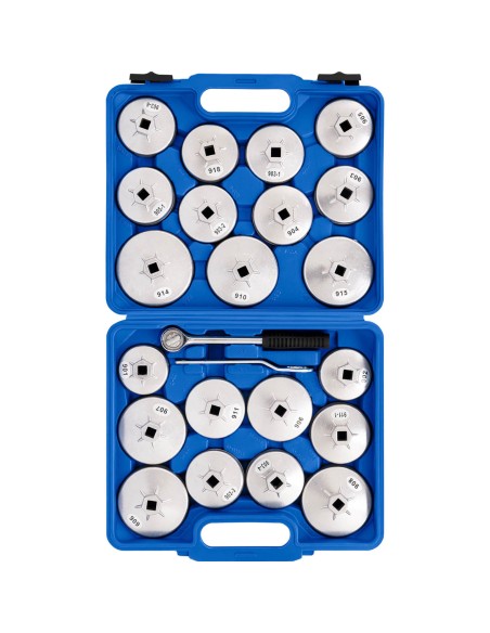 Lizdiniai raktai tepalo filtrų dangteliai - komplekte 23 el.