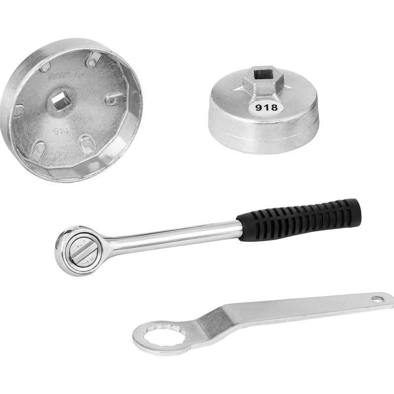 Lizdiniai raktai tepalo filtrų dangteliai - komplekte 23 el.