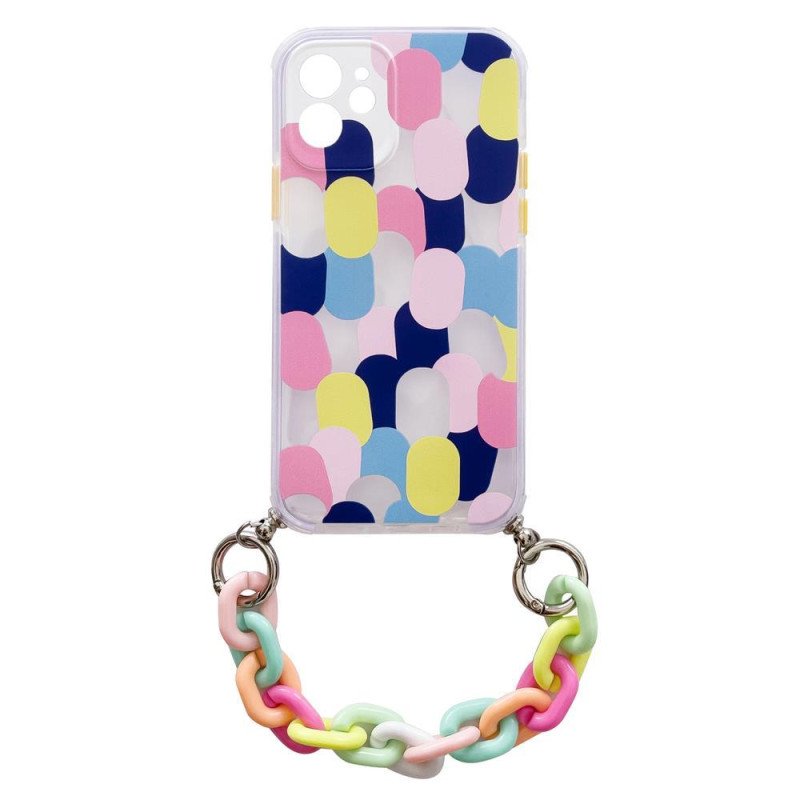 Spalvotas grandinės dėklas Gelinis lankstus dėklas su grandinės pakabuku, skirtas Samsung Galaxy A12 Multicolor (1) Spalvotas grandinės dėklas Gelinis lankstus dėklas su grandinės pakabuku, skirtas Samsung Galaxy A12 Multicolor (1)
