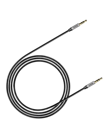 Yiven M30 stereo garso kabelis AUX 3,5 mm vyriškas mini lizdas 1 m sidabro-juodo