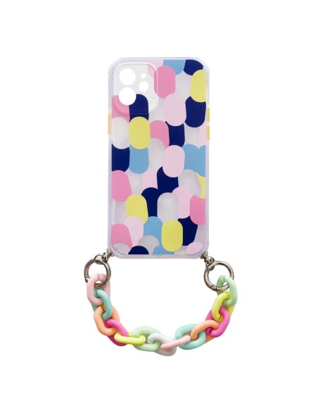 Spalvotas grandinės dėklas Gelinis lankstus dėklas su grandinės pakabuku, skirtas „Samsung Galaxy A32 4G Multicolor“ (1)