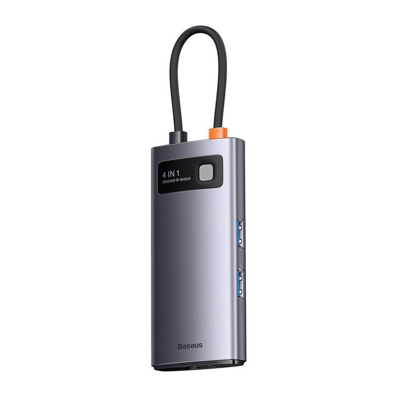 Metal Gleam serijos HUB 4in1 USB-C 3xUSB 3.2 RJ45 prijungimo stotelė