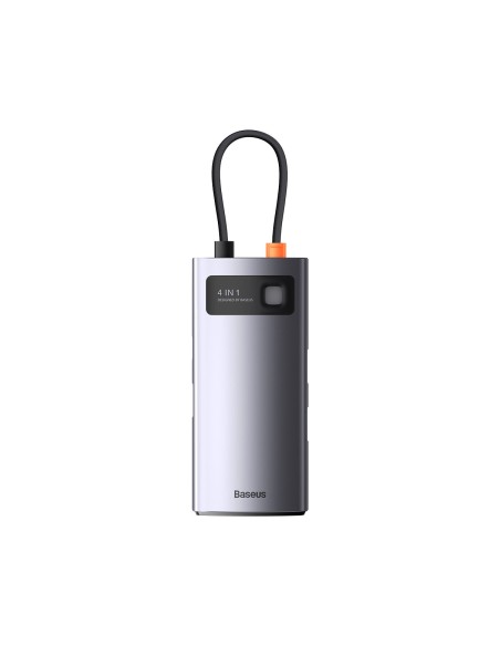 Metal Gleam serijos HUB 4in1 USB-C 3xUSB 3.2 RJ45 prijungimo stotelė Metal Gleam serijos HUB 4in1 USB-C 3xUSB 3.2 RJ45 prijungimo stotelė