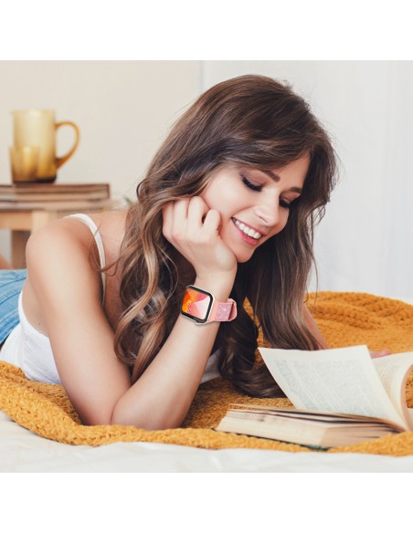 Kingxbar krištolinio audinio dirželio apyrankė laikrodžiui 6 / SE / 5 / 4 / 3 / 2 (40 mm / 38 mm) silikoninė juostelė, r...