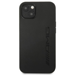 AMG Leather Hot Stamped dėklas iPhone 13 mini - juodas