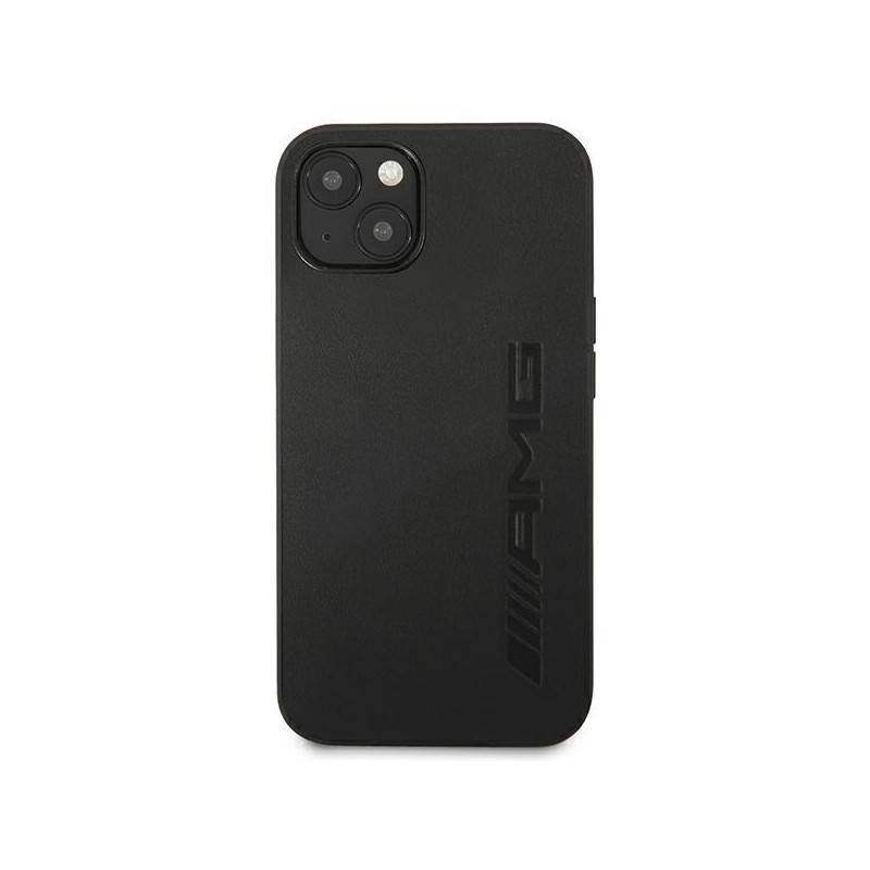AMG Leather Hot Stamped dėklas iPhone 13 mini - juodas