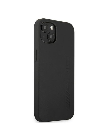 AMG Leather Hot Stamped dėklas iPhone 13 mini - juodas