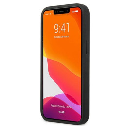 AMG Leather Hot Stamped dėklas iPhone 13 mini - juodas