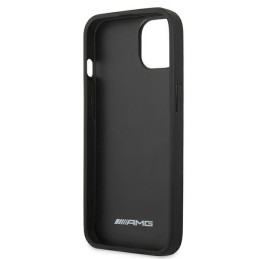 AMG Leather Hot Stamped dėklas iPhone 13 mini - juodas