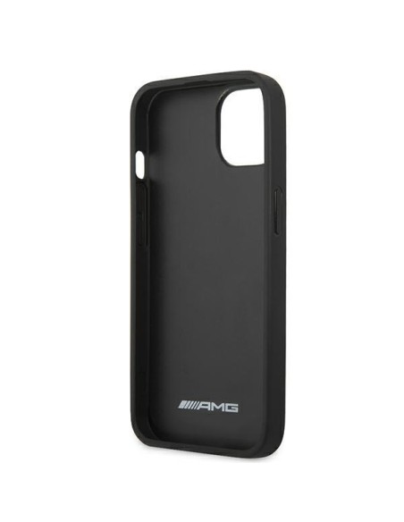 AMG Leather Hot Stamped dėklas iPhone 13 mini - juodas