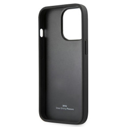 BMW Leather Curve Perforate dėklas iPhone 13 Pro / iPhone 13 - raudonas