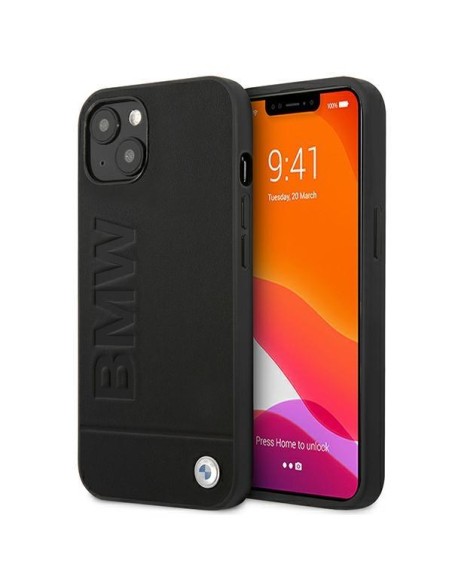 BMW Signature Logo Imprint dėklas iPhone 13 - juodas BMW Signature Logo Imprint dėklas iPhone 13 - juodas