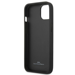 BMW Leather Curve Perforate dėklas iPhone 13 mini - raudonas